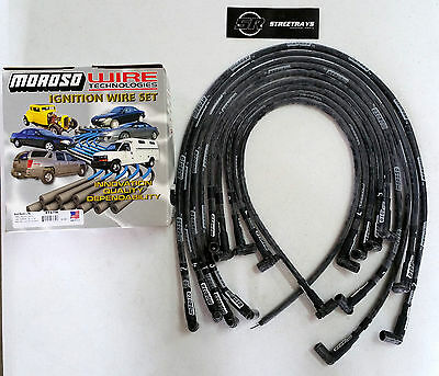  MOROSO SBC CHEVY Race Spark Plug Wires Sleeved 90 Degree  HEI Under Header